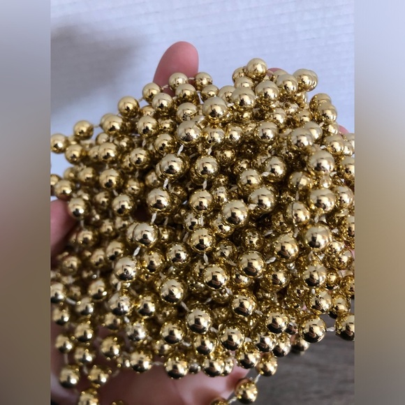 Vtg Gold Beaded Tree Garland - Picture 6 of 7